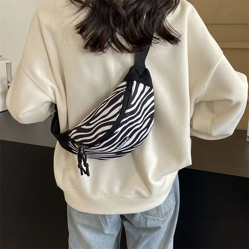 Sac banane léopard à bandoulière solide