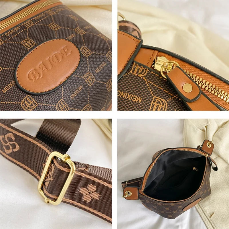 Sac banane femme chic déco géométrique & lettre