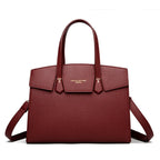 Sac cabas en cuir marron Burgundy-Noir-Apricot-Gris-Marron-ShopGET® 