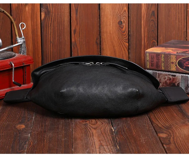 Sac banane imperméable en cuir pour homme - ShopGET®