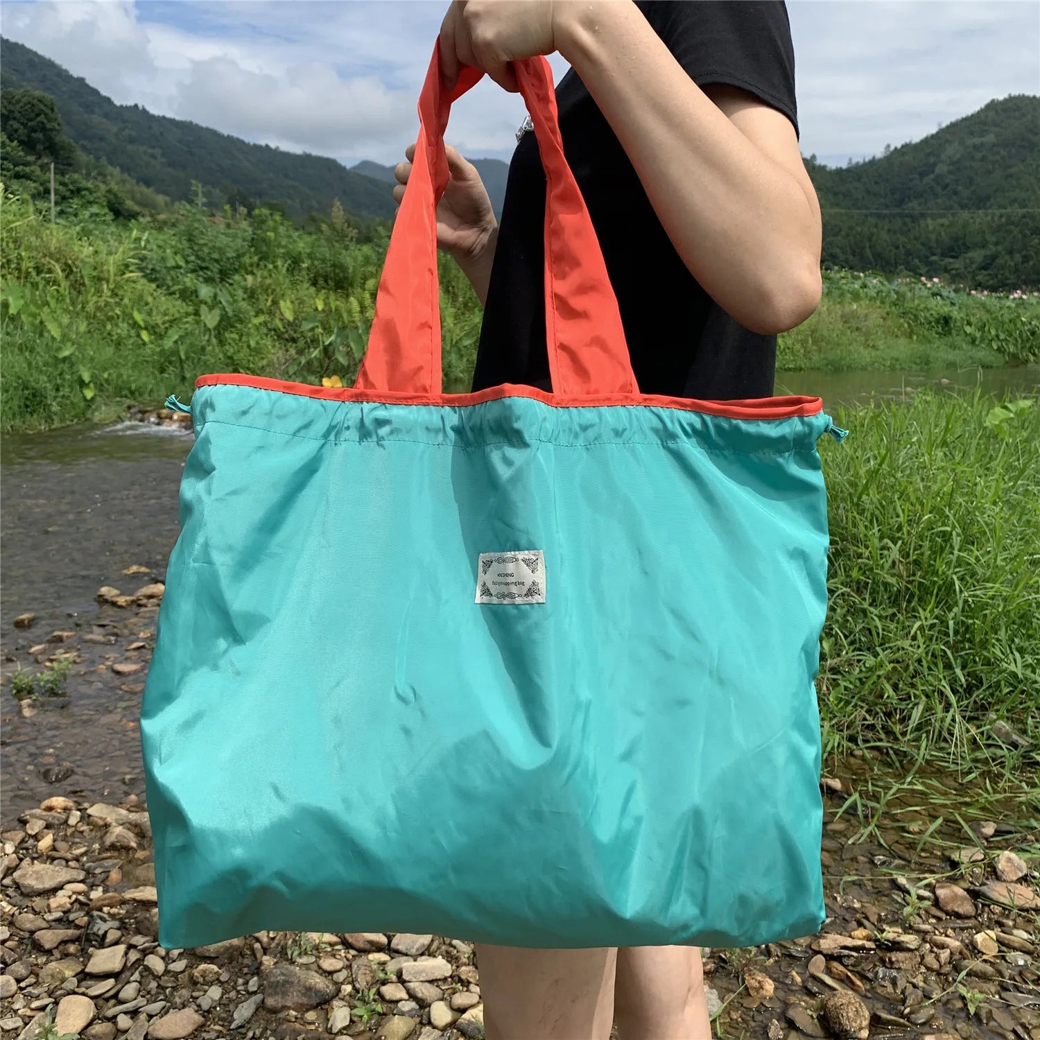 sac cabas courses original pour femme Dark Bleu-Coral-Bleu-Noir-Jaune-Vert-Rouge A-Orange-Rouge B-Gris-ShopGET® 