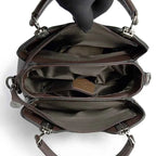 Sac cabas femme cuir Marron Kaki-Marron-Diamond Marron-Diamond Kaki-ShopGET® 