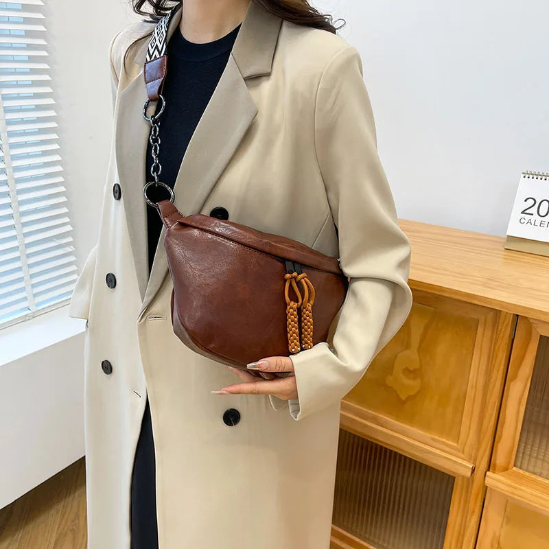 Sac banane en cuir pour épaule et ceinture