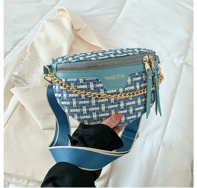 Petit sac banane femme tendance avec chaine