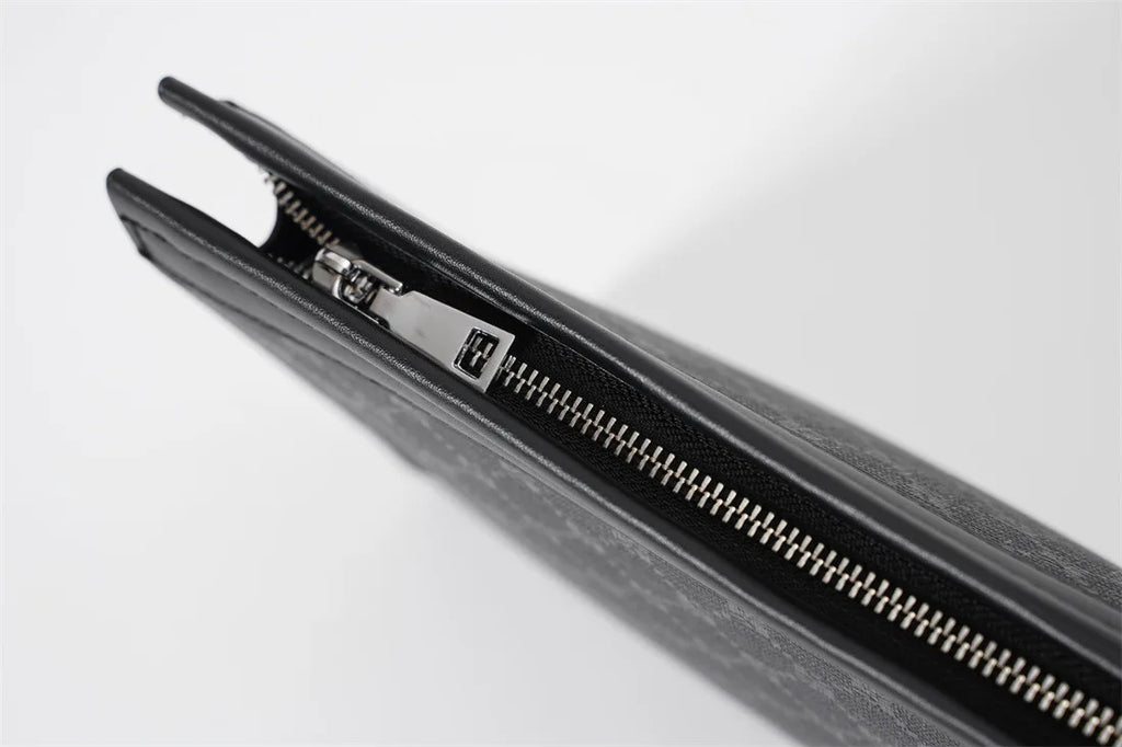 Pochette homme vintage cuir simple Noir / 26 x 5 x 19cm-ShopGET® 