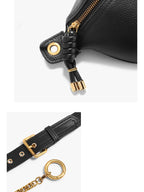 Sac banane en cuir marron authentique