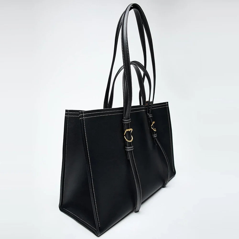 Cabas sac en cuir OFFERTE / Noir / 39x17x28.5cm-OFFERTE / Marron / 39x17x28.5cm-ShopGET® 