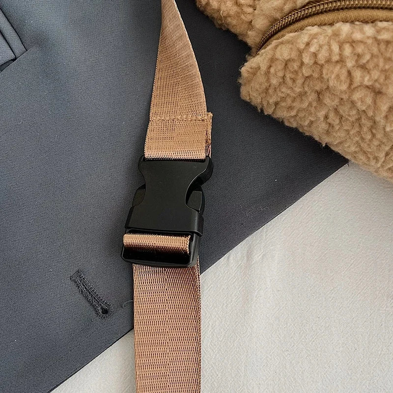 Sac banane velours moumoute de luxe