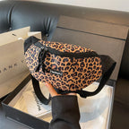 Sac banane léopard à bandoulière solide