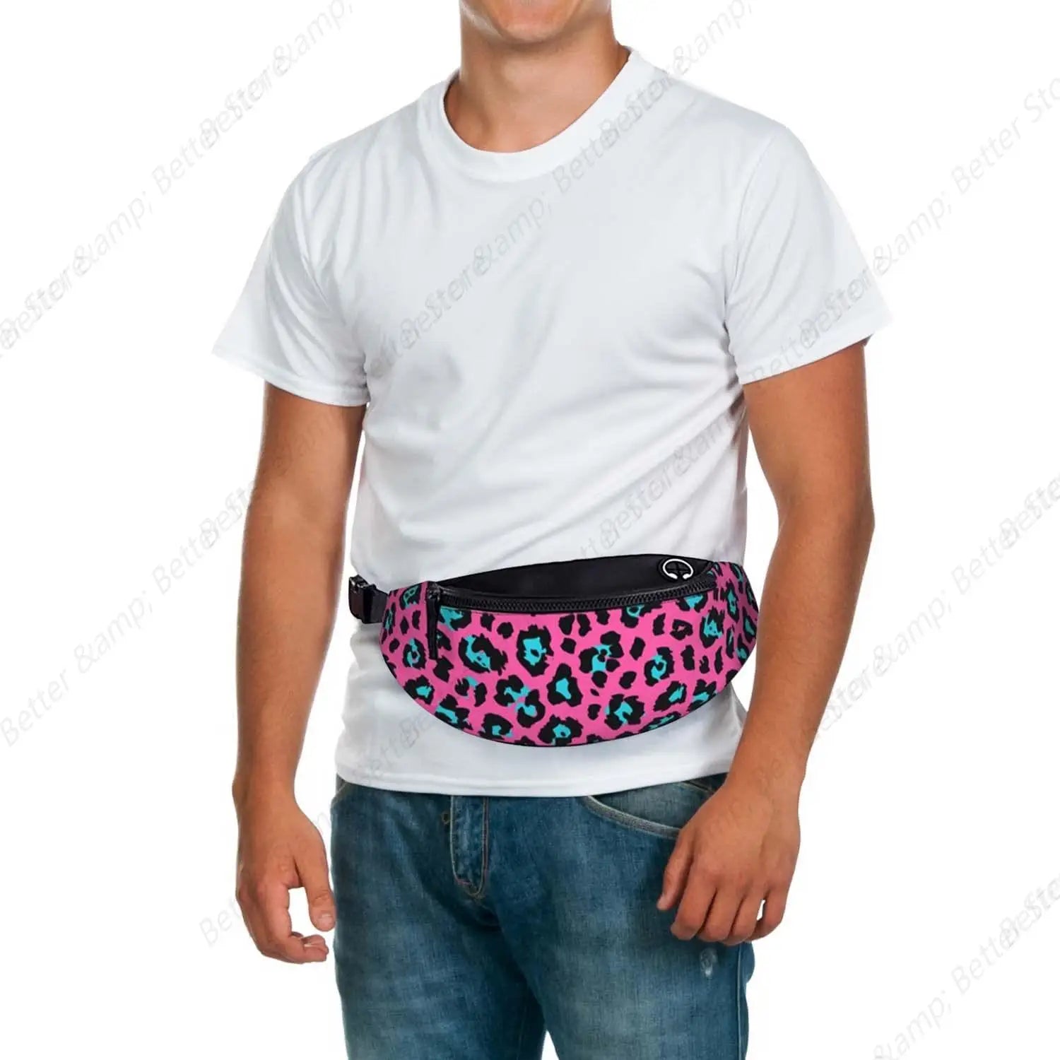 Sac banane léopard multicolore homme et femme