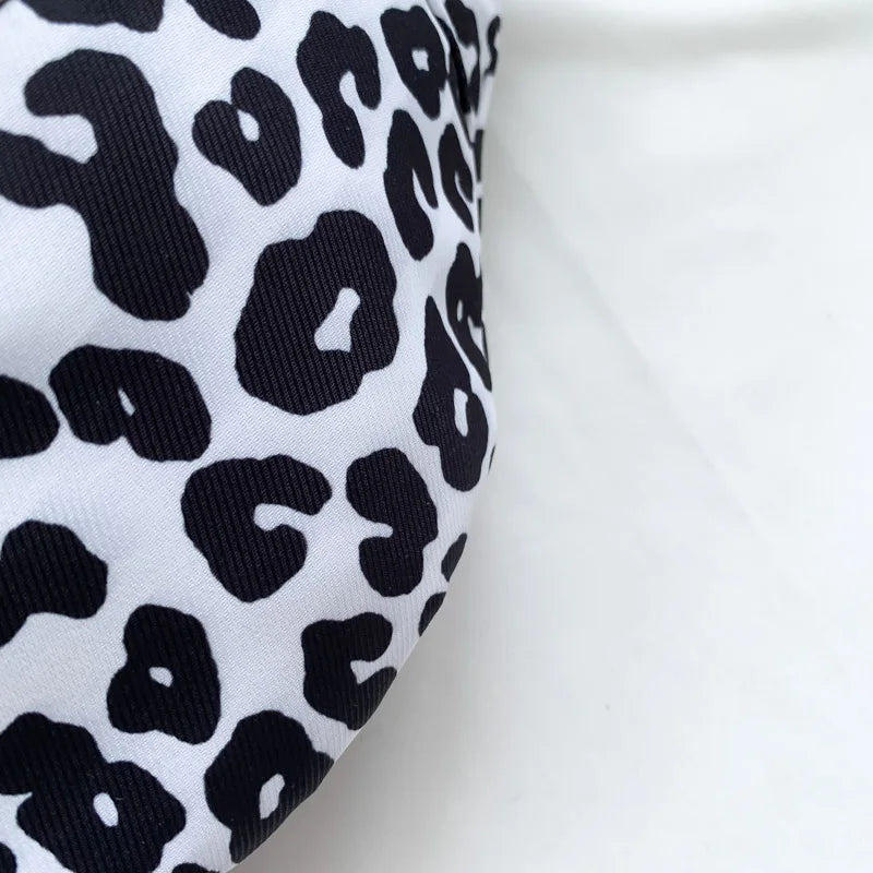 Sac banane léopard blanc et noir