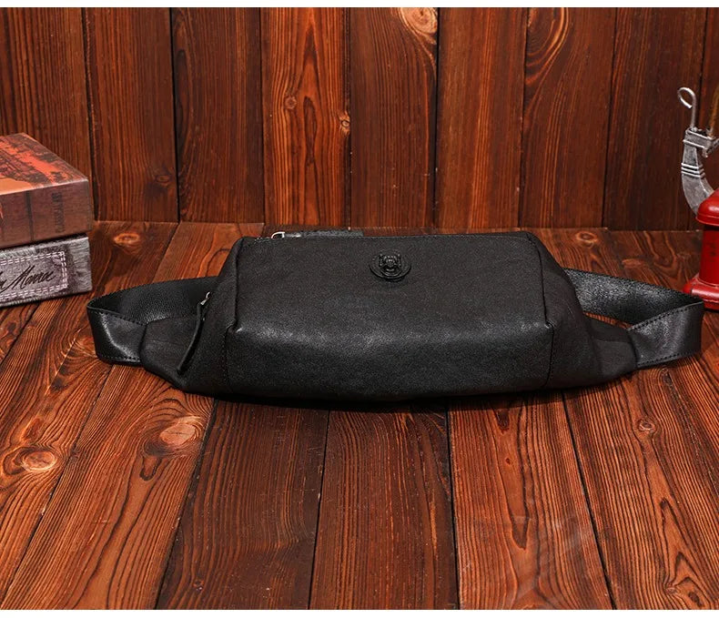 Sac banane homme rectangulaire en cuir - ShopGET®