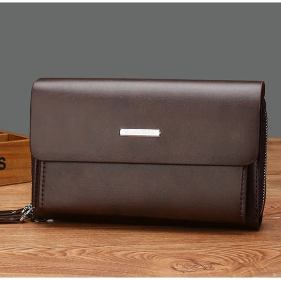 Pochette homme de haute qualité black-Marron A-Marron B-ShopGET® 