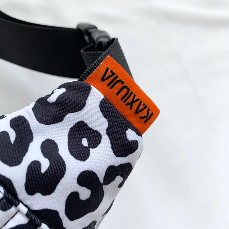 Sac banane léopard blanc et noir