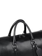 Sac weekend femme en cuir solide et premium Noir-ShopGET® 