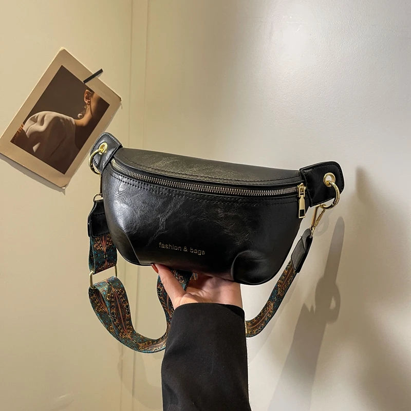 Sac banane en cuir artificiel femme