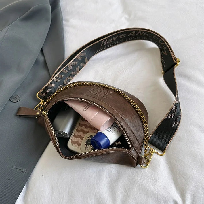 Sac banane femme chic solide avec chaine