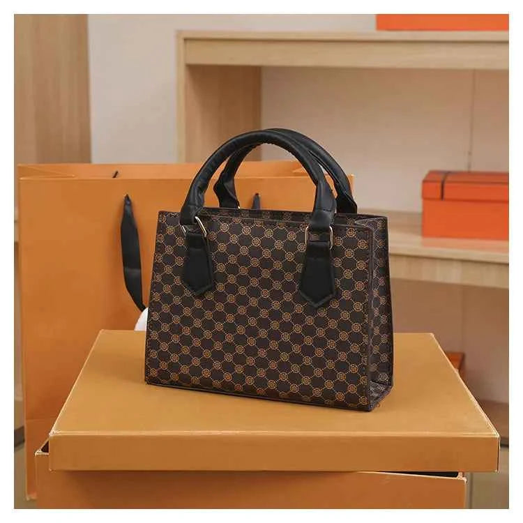 Sac cabas femme plaid marron Noir / 20x15x8cm-Marron / 20x15x8cm-Kaki / 20x15x8cm-ShopGET® 