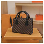 Sac cabas femme plaid marron Noir / 20x15x8cm-Marron / 20x15x8cm-Kaki / 20x15x8cm-ShopGET® 