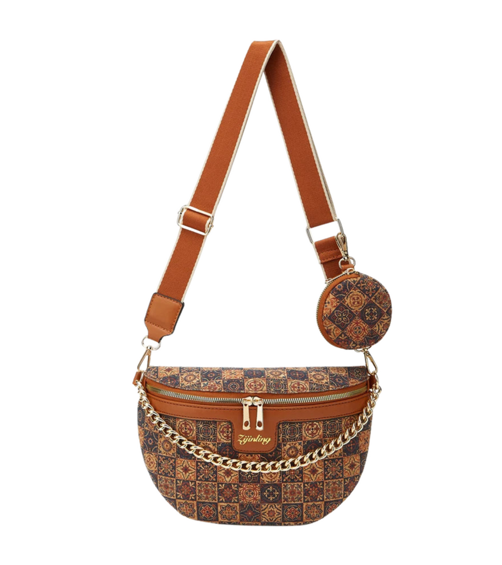 Sac banane femme chic en liège avec porte-monnaie - ShopGET®