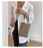 Sac pochette femme luxe cuir Kaki / 25x2x17cm-Noir / 25x2x17cm-ShopGET® 