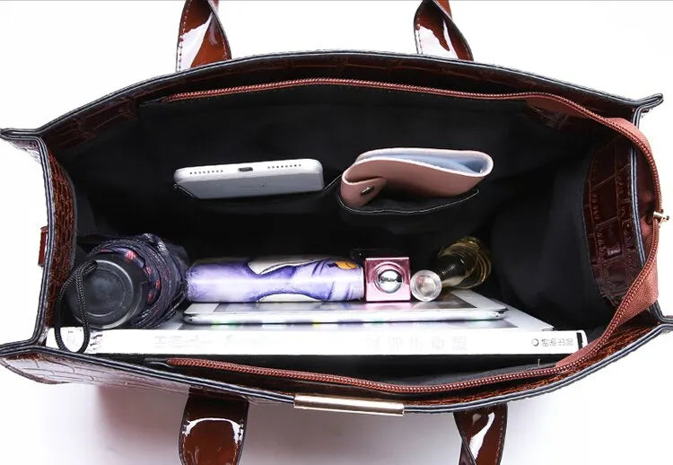 Sac cabas femme business 34x13x24cm / Rouge-34x13x24cm / Marron-34x13x24cm / Noir-ShopGET® 