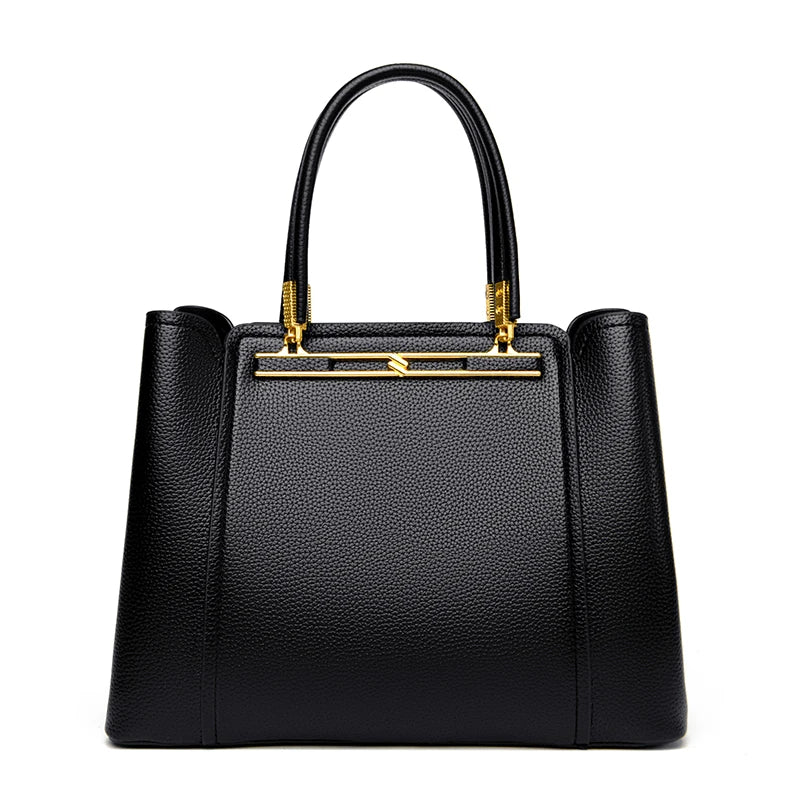 Sac cabas en cuir noir Rouge-Noir-Beige-Kaki-ShopGET® 