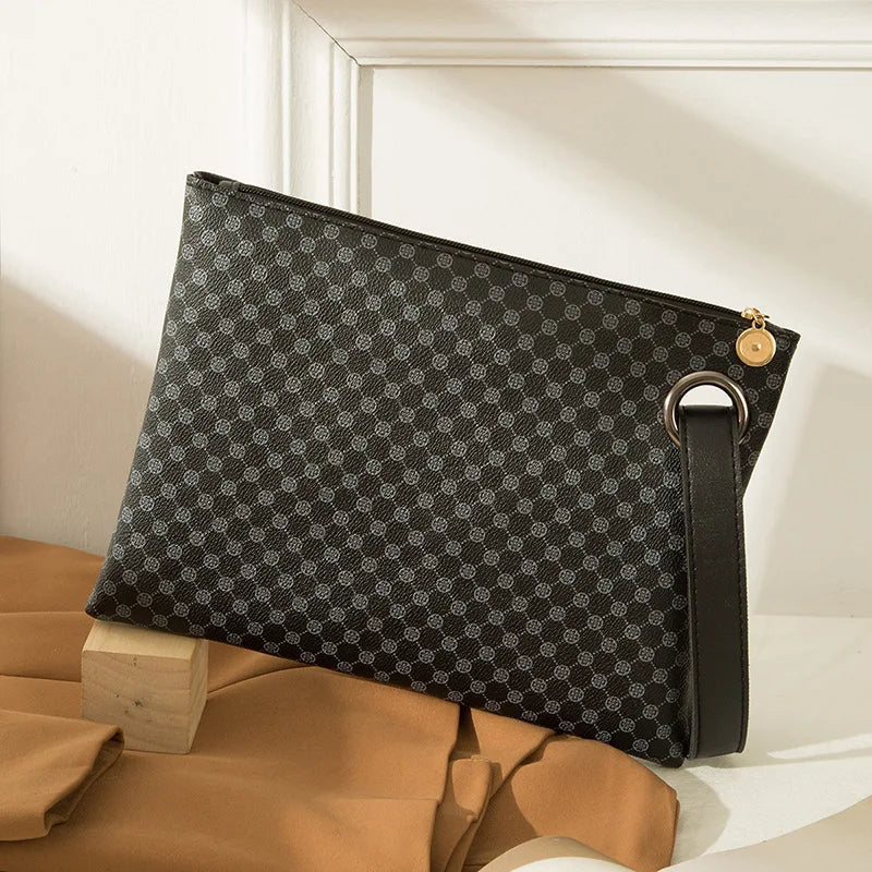 Pochette cuir femme Marron-Rose-Noir-ShopGET® 