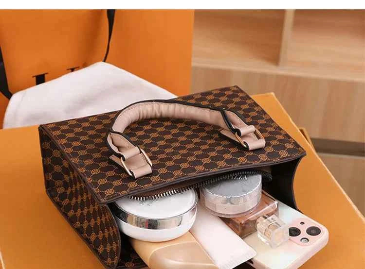 Sac cabas femme plaid marron Noir / 20x15x8cm-Marron / 20x15x8cm-Kaki / 20x15x8cm-ShopGET® 