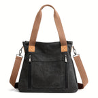Sac cabas femme en tissu Canvas A-B-C-D-E-F-G-H-Noir-Marron-Bleu-Pourpre-I1-A-Gris-I1-B-I1-C-rose rouge-I1-D-I1-E-ShopGET® 
