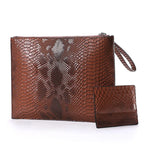 Pochette femme cuir  enveloppe Gris-Marron-Bleu-Vert-Noir-ShopGET® 