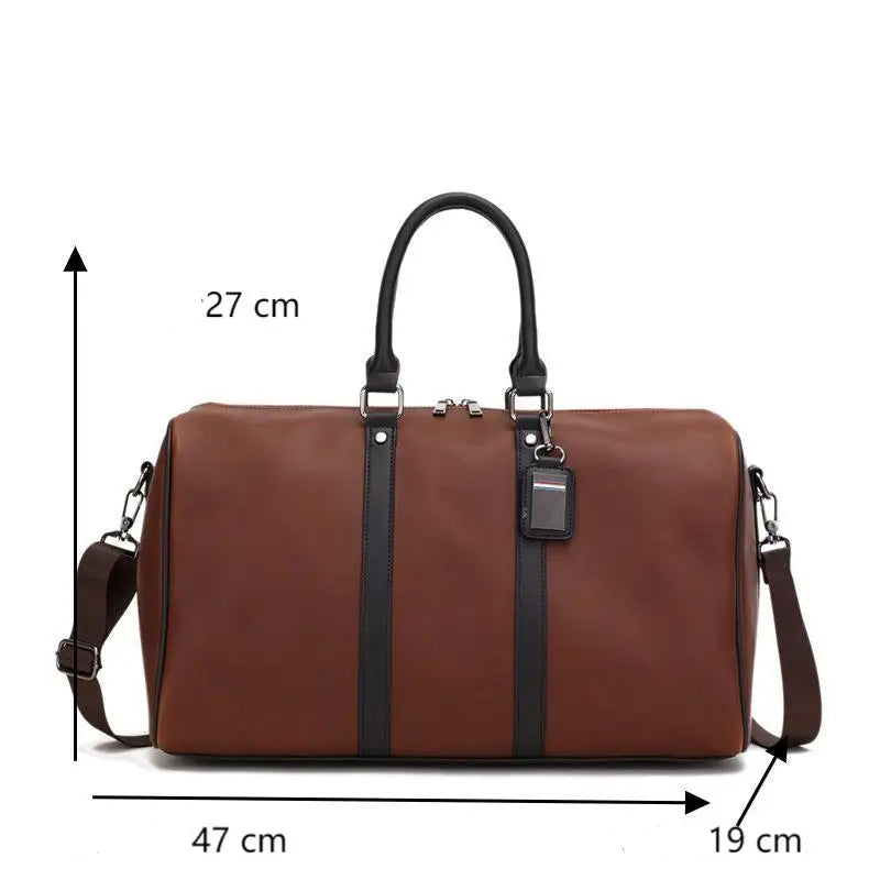 Sac weekend en cuir pour femme à bandoulière Marron / OFFERTE-ShopGET® 
