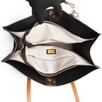 Sac cabas noir luxe en cuir Beige / 36x12x28cm-Noir / 36x12x28cm-Marron / 36x12x28cm-ShopGET® 