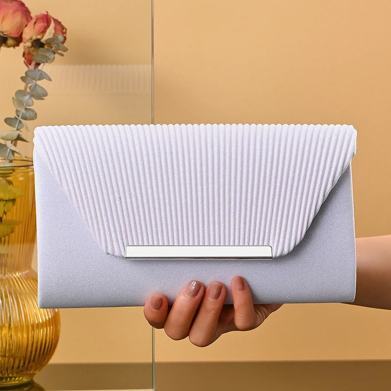 Pochette femme soirée originale Blanc-Noir-Champagne-Argent-ShopGET® 