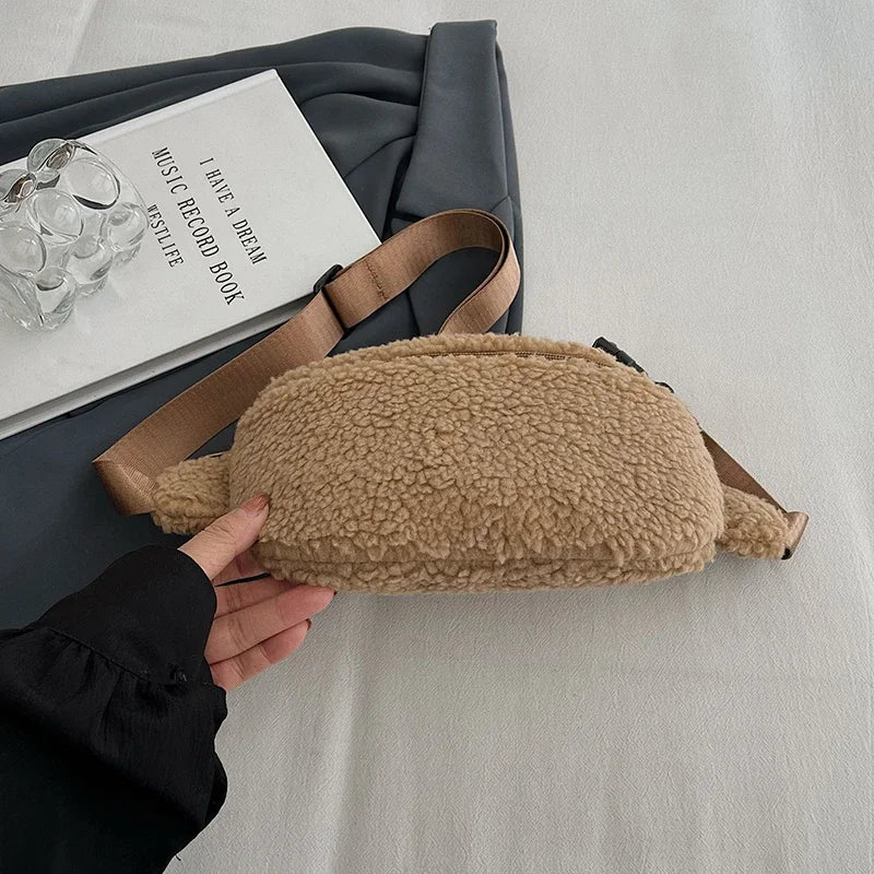 Sac banane velours moumoute de luxe