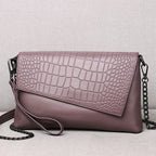 Pochette femme sac en cuir Rouge-Pourpre-Noir-ShopGET® 