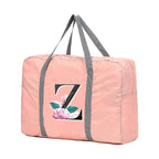 Sac weekend femme lettre prénom de S à Z Rose-S-W-V-U-T-Z-Y-X-ShopGET® 