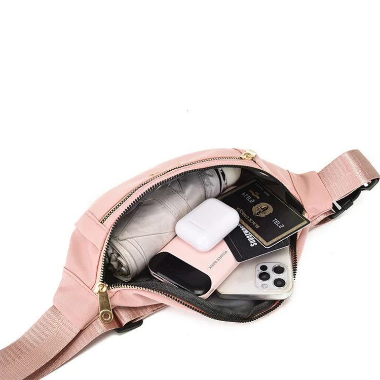 Sac banane femme dorée en tissu - ShopGET®