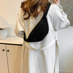 Sac banane velours beige pour femme - ShopGET®