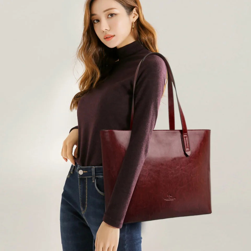 Sac cabas noir classique moderne Noir-Rouge-Jaune-Marron-Bleu-ShopGET® 