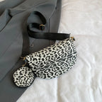 Sac banane léopard demi-lune de luxe