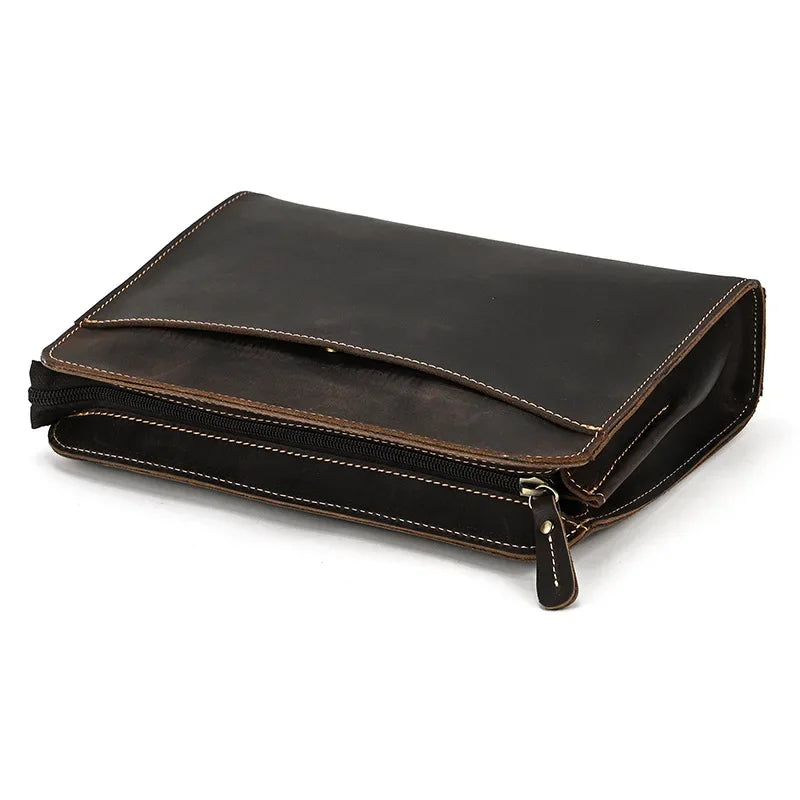 Pochette homme Emile Vintage Marron A-Marron B-ShopGET® 