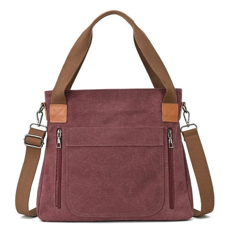 Sac cabas femme en tissu Canvas A-B-C-D-E-F-G-H-Noir-Marron-Bleu-Pourpre-I1-A-Gris-I1-B-I1-C-rose rouge-I1-D-I1-E-ShopGET® 