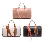 Sac weekend homme de luxe tendance Noir-Blanc-Rose-ShopGET® 