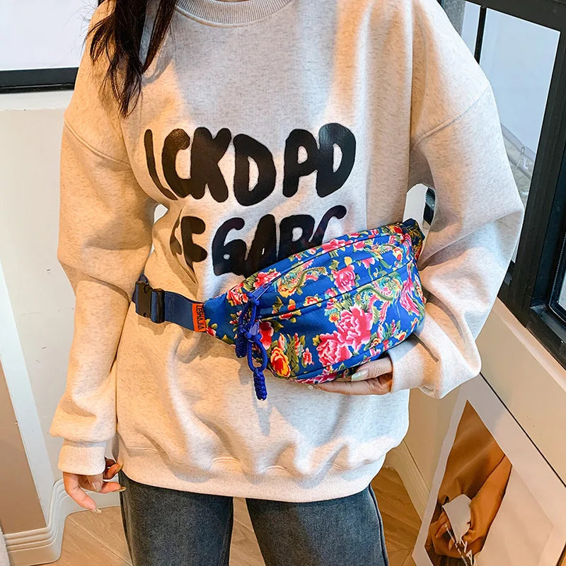 Sac banane voyage floral pour femme - ShopGET®