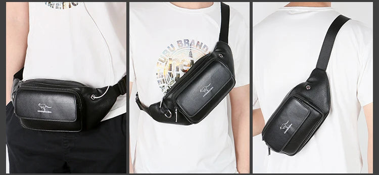 Sac banane cuir kangourou