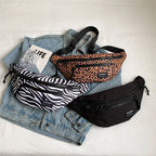 Sac banane léopard anti-vol en toile