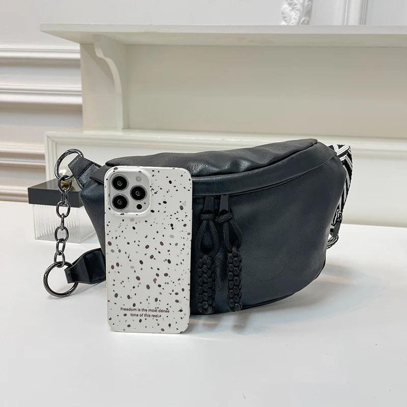 Sac banane en cuir pour épaule et ceinture