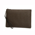 Pochette homme temps moderne en cuir Noir / 15cm x 24cm x 2cm-Noir / 19cm x 27cm x 2cm-ShopGET® 