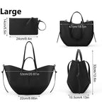 Sac cabas noir forme originale Marron Large-Noir Small-Marron Small-Noir Large-ShopGET® 
